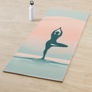 Serenity Sunrise Yoga Mat - Tranquil Tree Pose 