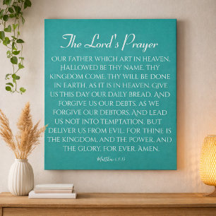 SERENITY   The Lord's Prayer Blue Green Poster