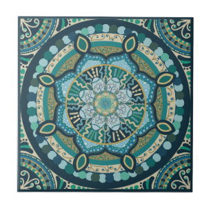 Serenity Tile -Blues and Greens