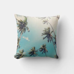 Serenity Tropical Beach Landscape Cushion
