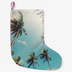 Serenity Tropical Beach Landscape Small Christmas Stocking