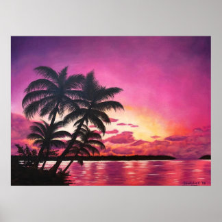 “Serenity” Tropical Island Ocean Art Poster Print