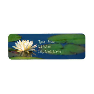Serenity Water Lily Return Address Label