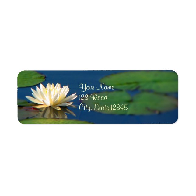 Serenity Water Lily Return Address Label (Front)