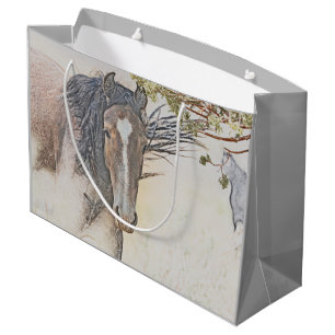 Serenity, wild horses, Large gift bag