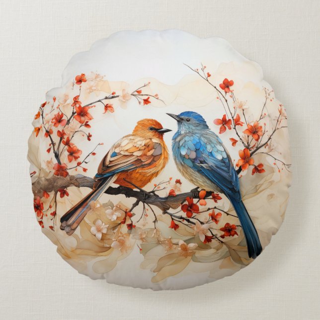 Serenity Wings: Artgerm Inspired Bird Throw Pillow (Front)