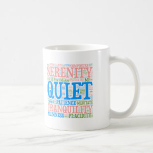 Serenity Word Cloud Coffee Mug