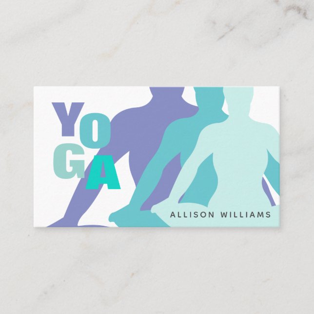 Serenity Yoga Instructor - Yoga Practice Business Card (Front)