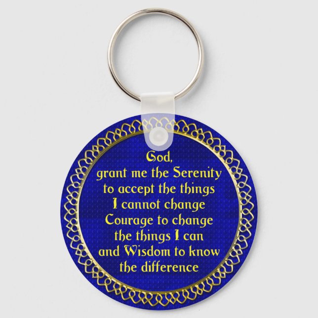 SerenityPrayer Gold Key Ring (Front)