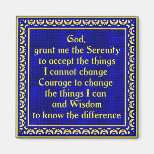 SerenityPrayerGold Magnet