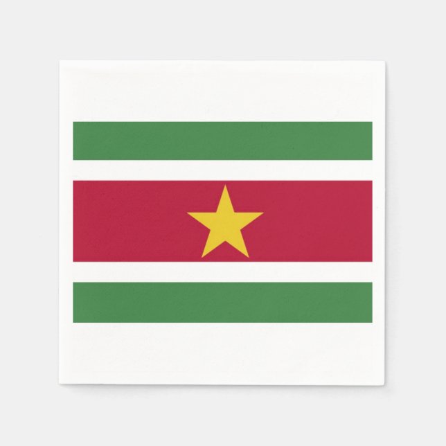 Serfetten "Surinam flag". Napkin (Front)