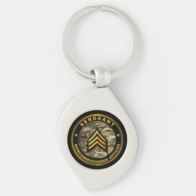 Sergeant Army Noncommissioned Officer Key Ring (Front)