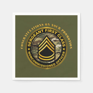 Sergeant First Class Promotion SFC Napkin