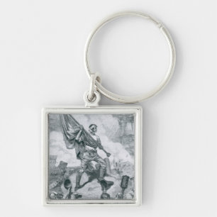 Sergeant Jasper at the Battle of Fort Moultrie Key Ring