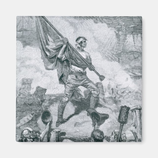 Sergeant Jasper at the Battle of Fort Moultrie Magnet (Front)