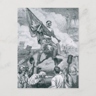 Sergeant Jasper at the Battle of Fort Moultrie Postcard