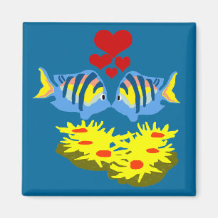 Sergeant Major fish kissing magnet