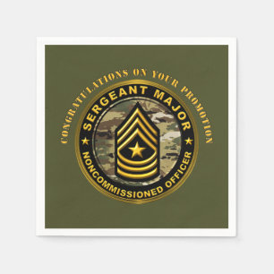 Sergeant Major Promotion SGM Napkin