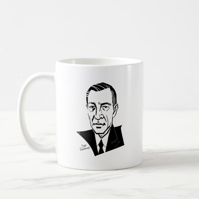 Sergei Rachmaninoff Coffee Mug (Left)