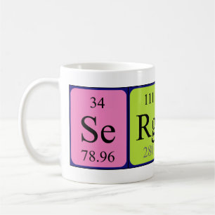 Sergio periodic table name mug