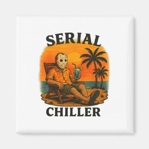 Serial Chiller Funny Horror Hockey Mask Vacation Magnet