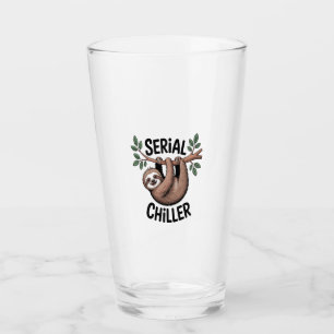 Serial Chiller Sloth Hanging from Branch Glass