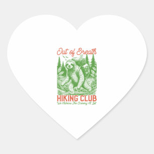 Serial Chiller Sloth Hanging from Branch Heart Sticker