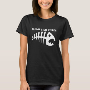 Serial Fish Killer Ice Fisher Ice Fishing Fish Rod T-Shirt