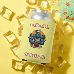 Serial G'rilla Master BBQ Griller Fun Pun Can Cooler