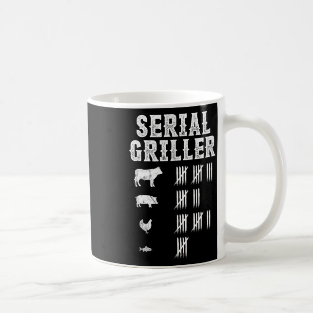Serial Griller Funny Grilling Grill Bbq Master Fun Coffee Mug (Right)