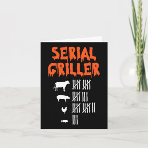 Serial Griller Lazy Halloween Costume Funny Bbq Ch Card
