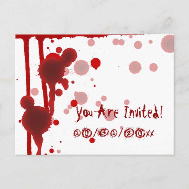 Serial Killer Halloween Party Invitation (Front)