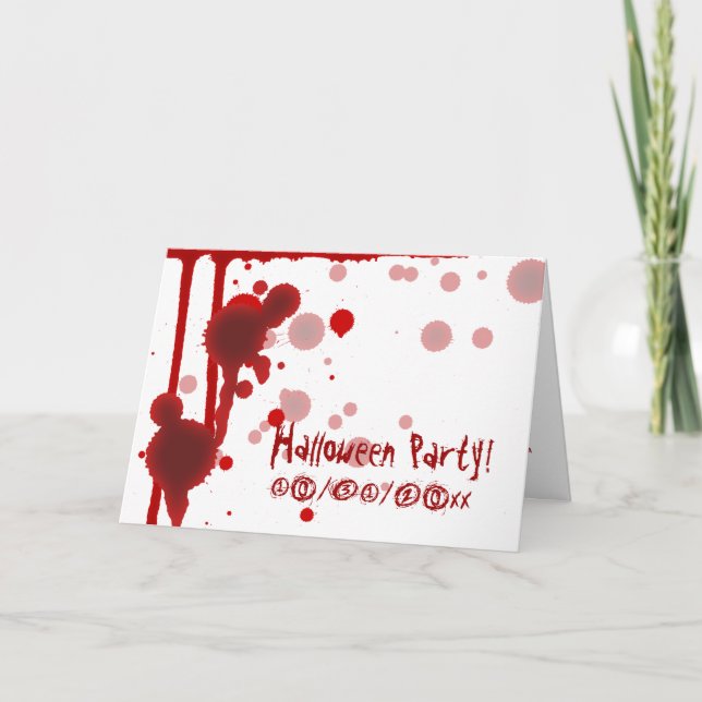 Serial Killer Halloween Party Invitation (Front)