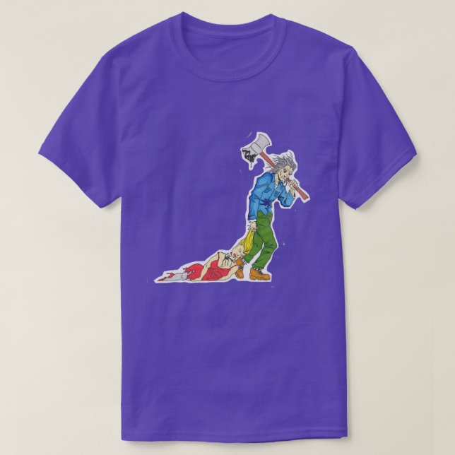 Serial killer with axe and woman T-Shirt (Design Front)