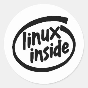 Serie Linux Inside Classic Round Sticker