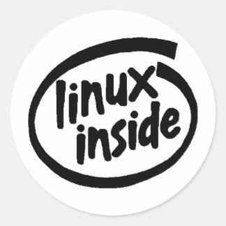 Serie Linux Inside Classic Round Sticker