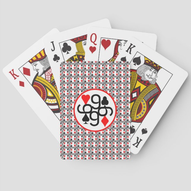 SERIE POKER CARTA 9 RED & BLACK TAZA PLAYING CARDS (Back)