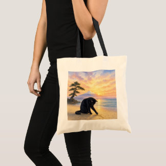 series_1_5|Curious Black Cat and Mount Fuji Tote Bag