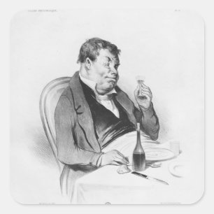 Series 'Galerie physionomique', Bordeaux Square Sticker