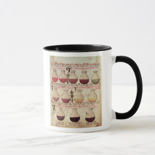 Series of flagons for urine analysis mug