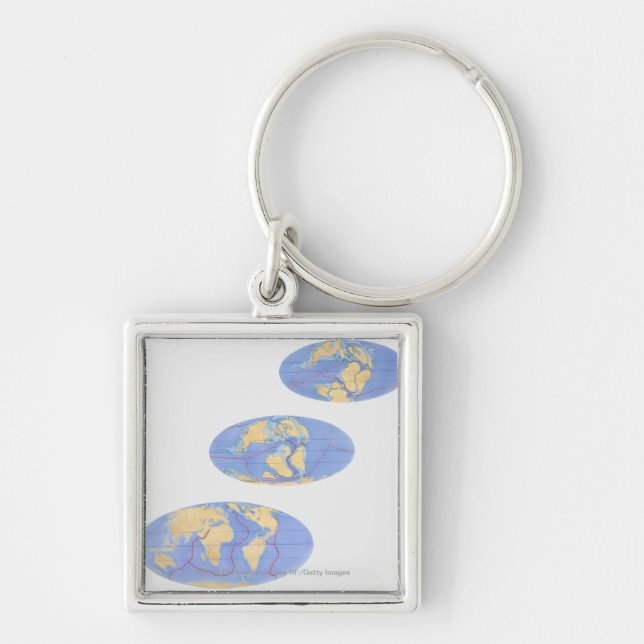 Series of Illustrations of Earth Key Ring (Front)