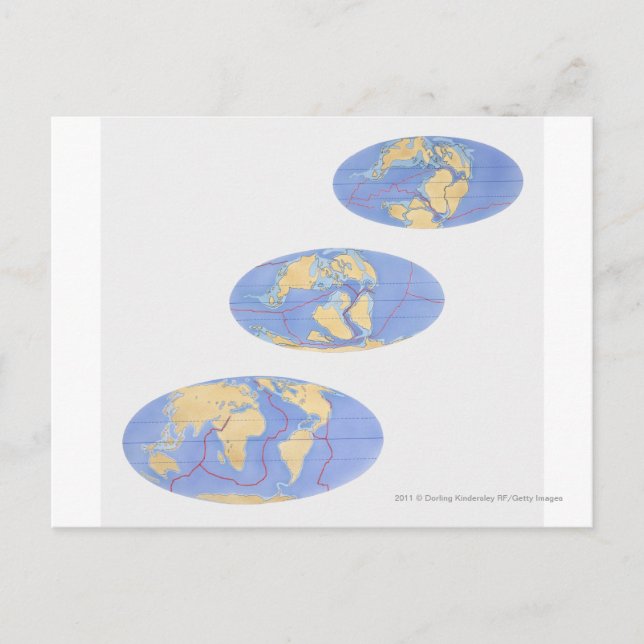 Series of Illustrations of Earth Postcard (Front)