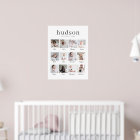 Serif 1st Year 12 Photo Collage with Months Poster