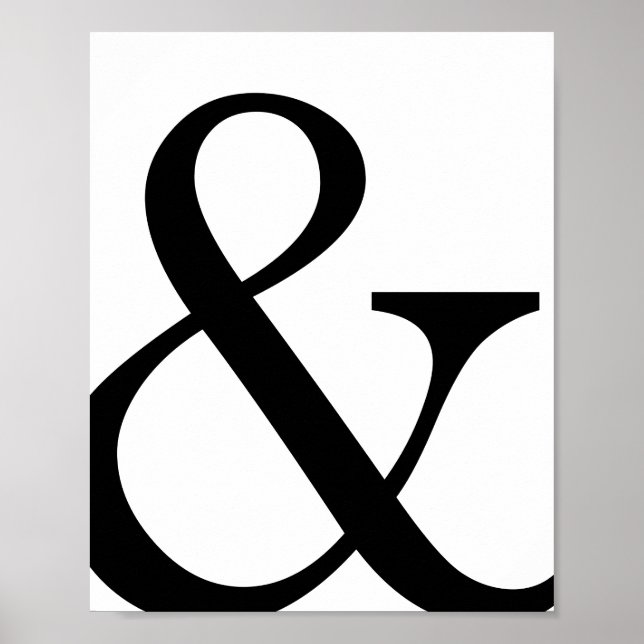 Serif Ampersand Poster Print (Front)