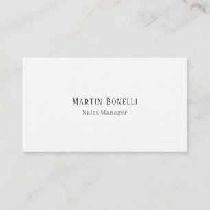 Serif Font Classical Simple Professional Linen Business Card