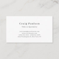 Serif Font Simple Professional Plain Matte Paper