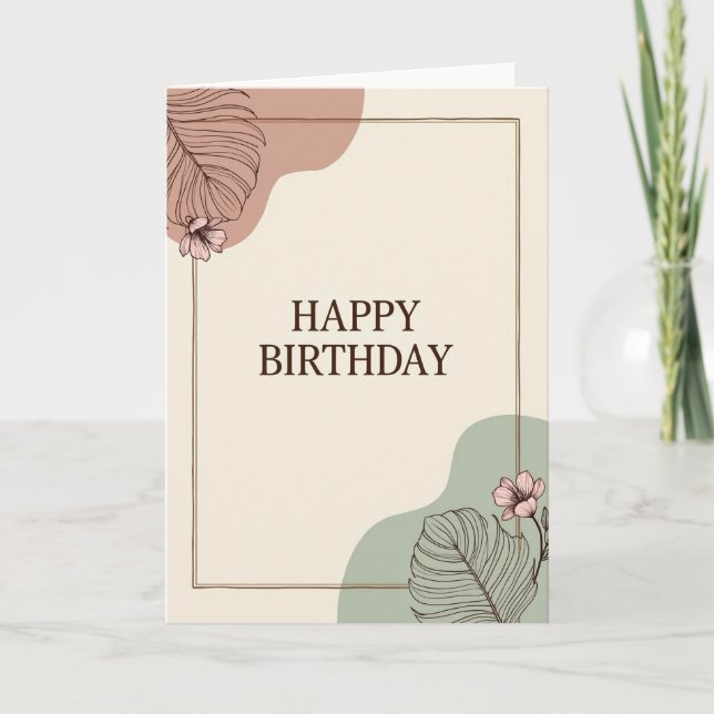 Serif Frame Birthday Card (Front)