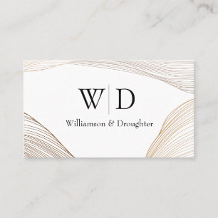 Serif Monogram   Graphics Lines Background Business Card