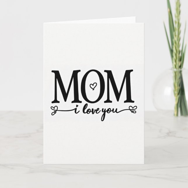 Serif Mum Heart Script Card (Front)