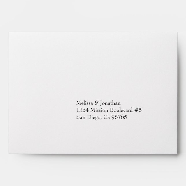 Serif print custom pre filled address RSVP Envelopes (Front)